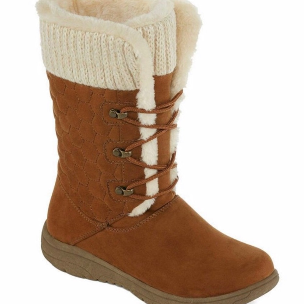 Liz Claiborne Womens Clinton Boots Flat Heel